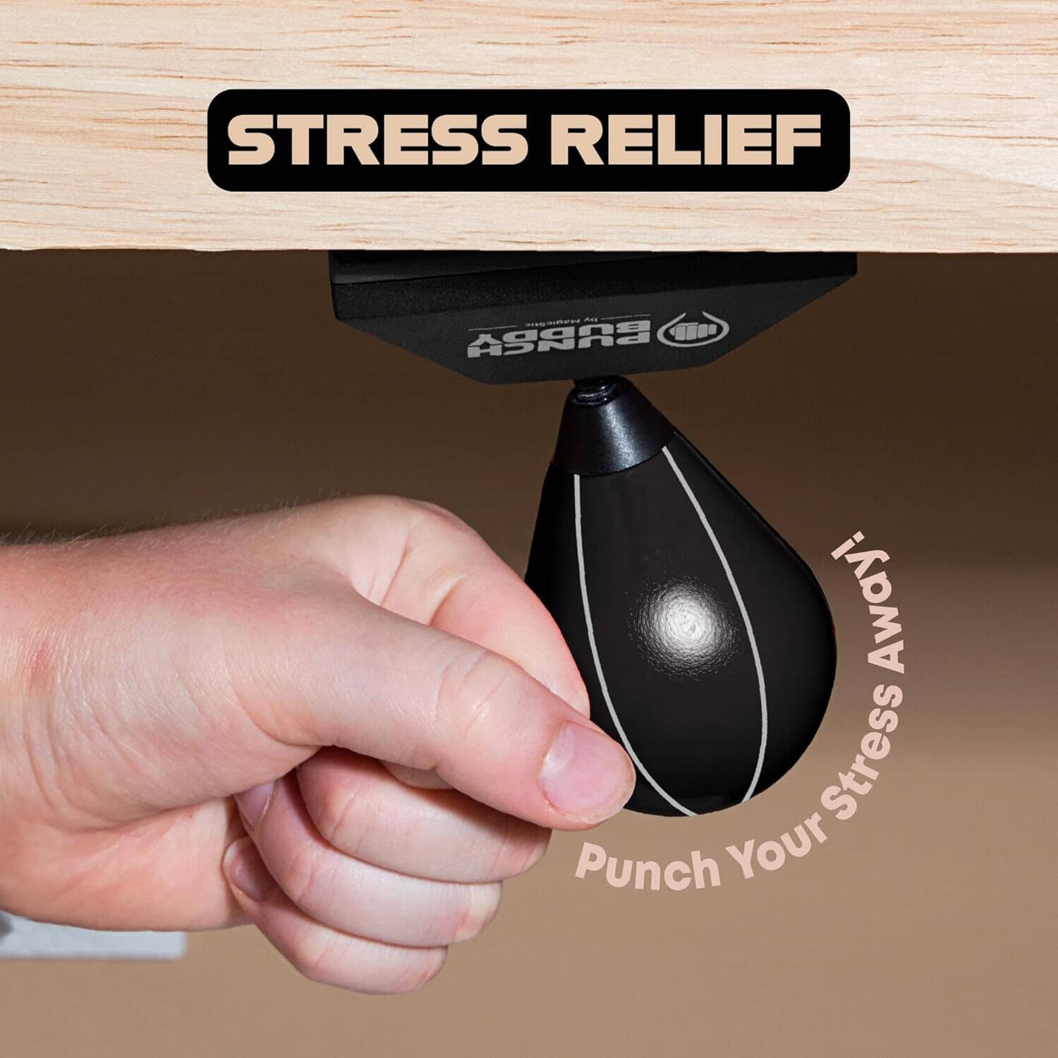 Punch Buddy Mini Desktop Punching Bag - Desk Fidget Toy for Stress Relief, Focus & Fun - Patented Suction Cup Base - Image 10