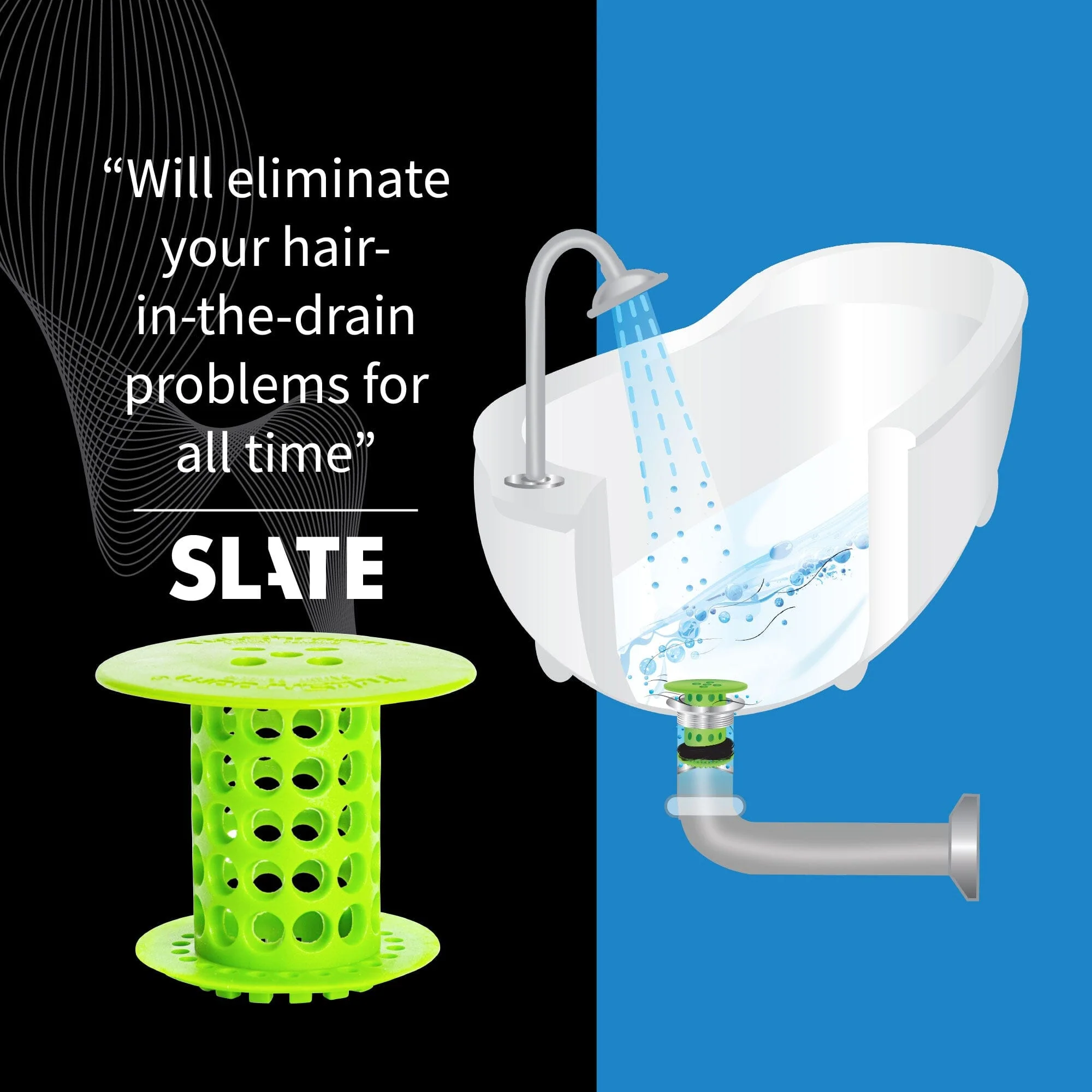TubShroom (Green) The Hair Catcher That Prevents Clogged Tub Drains - Image 5